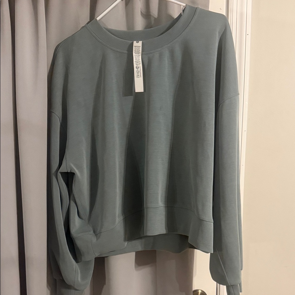 Lululemon Modal Blend Oversized Crewneck Sweatshirt Sage Green Size 10